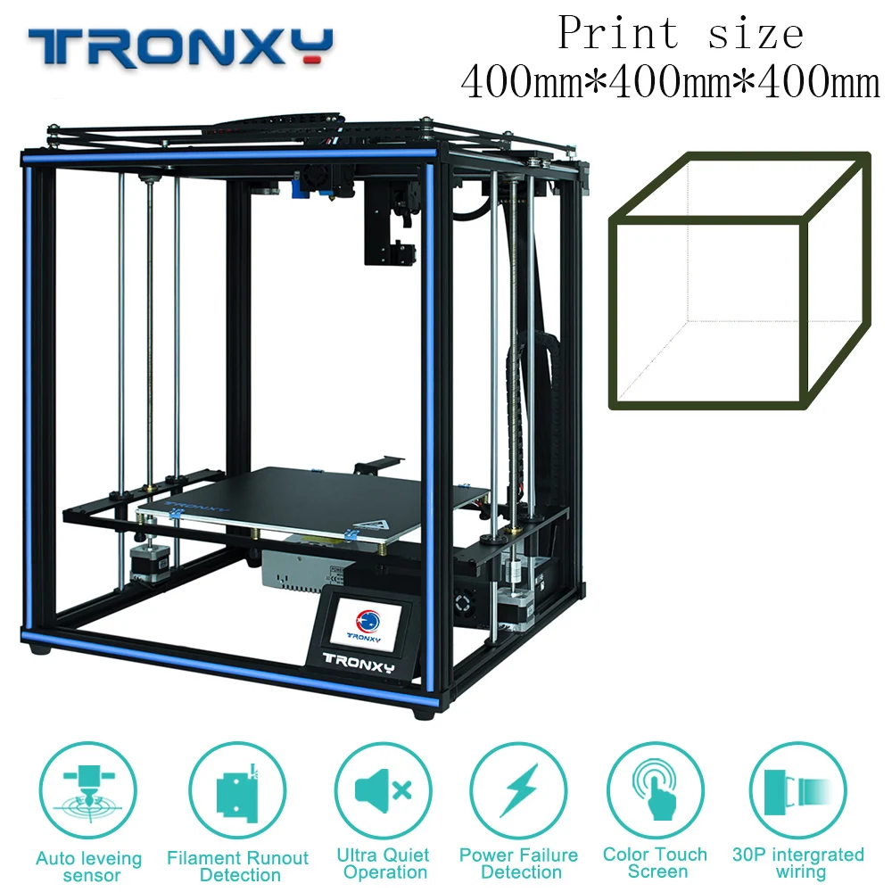 TRONXY повышен X5SA 400/X5SA PRO/X5SA крупный шрифт Размеры 3D принтеры DIY Kit с сенсорным