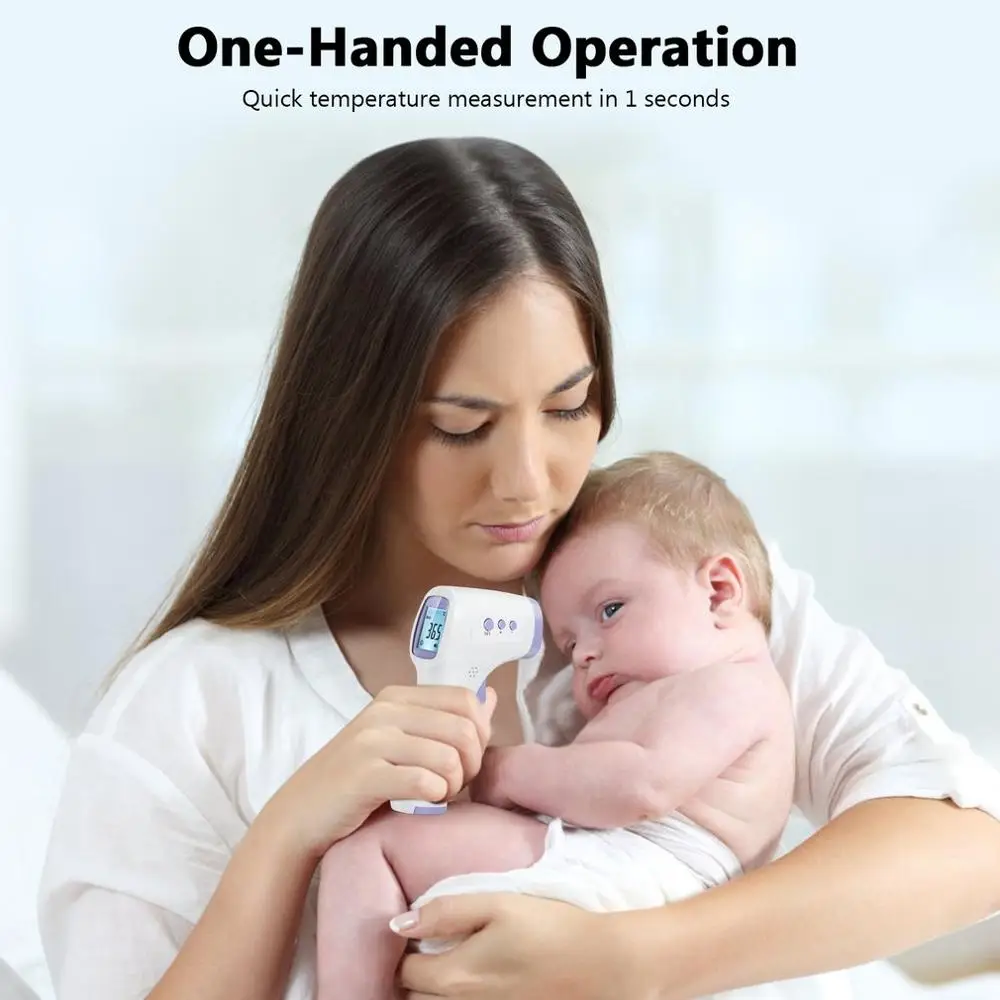 

Non-contact Infrared Forehead Thermometer for Adults and Children with Lcd Display Digital Laser Temperature Tool