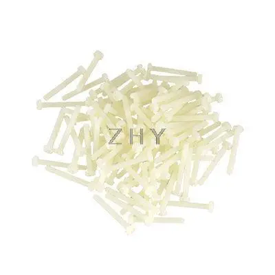 

100 x Plastic Cross Head Fasteners 3mm Thread Screws