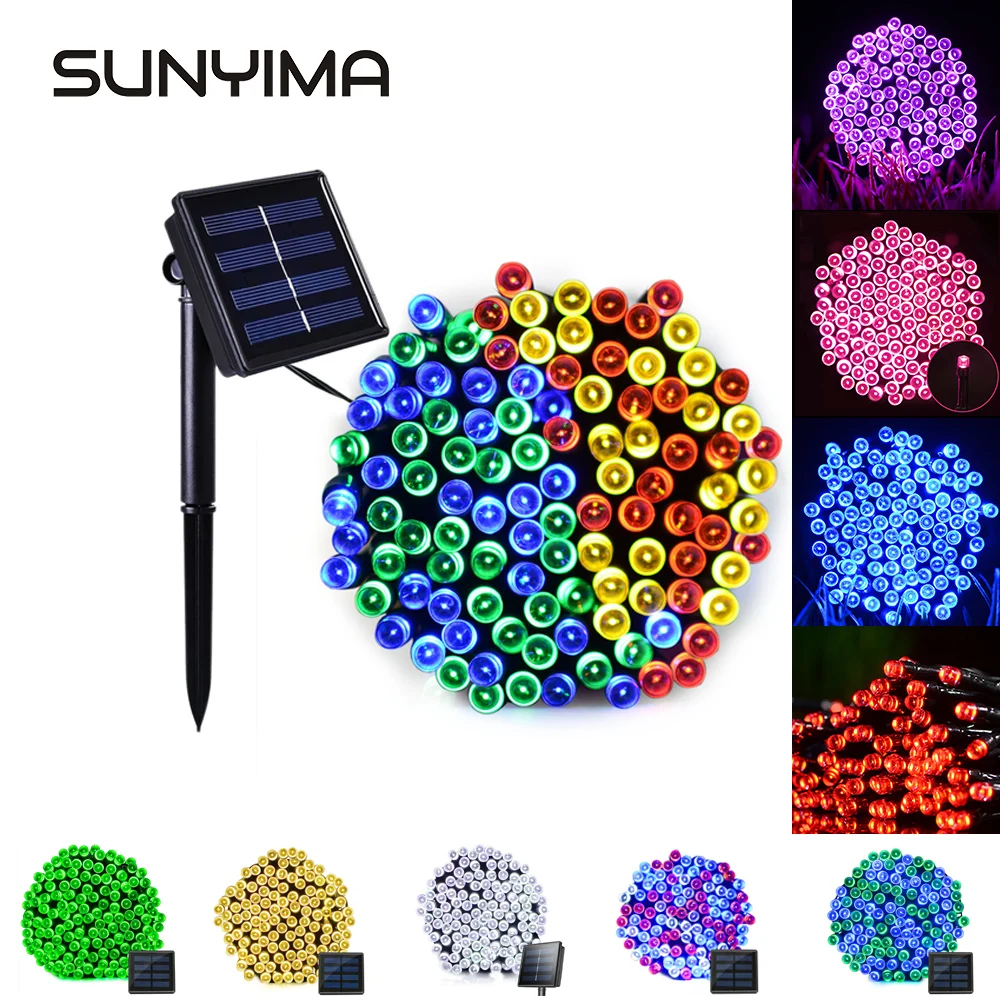 

SUNYIMA 200 LED Christmas Solar Light Outdoor Waterproof for Garden Decoration 8 Modes Outdoor Solar Light For Christmas