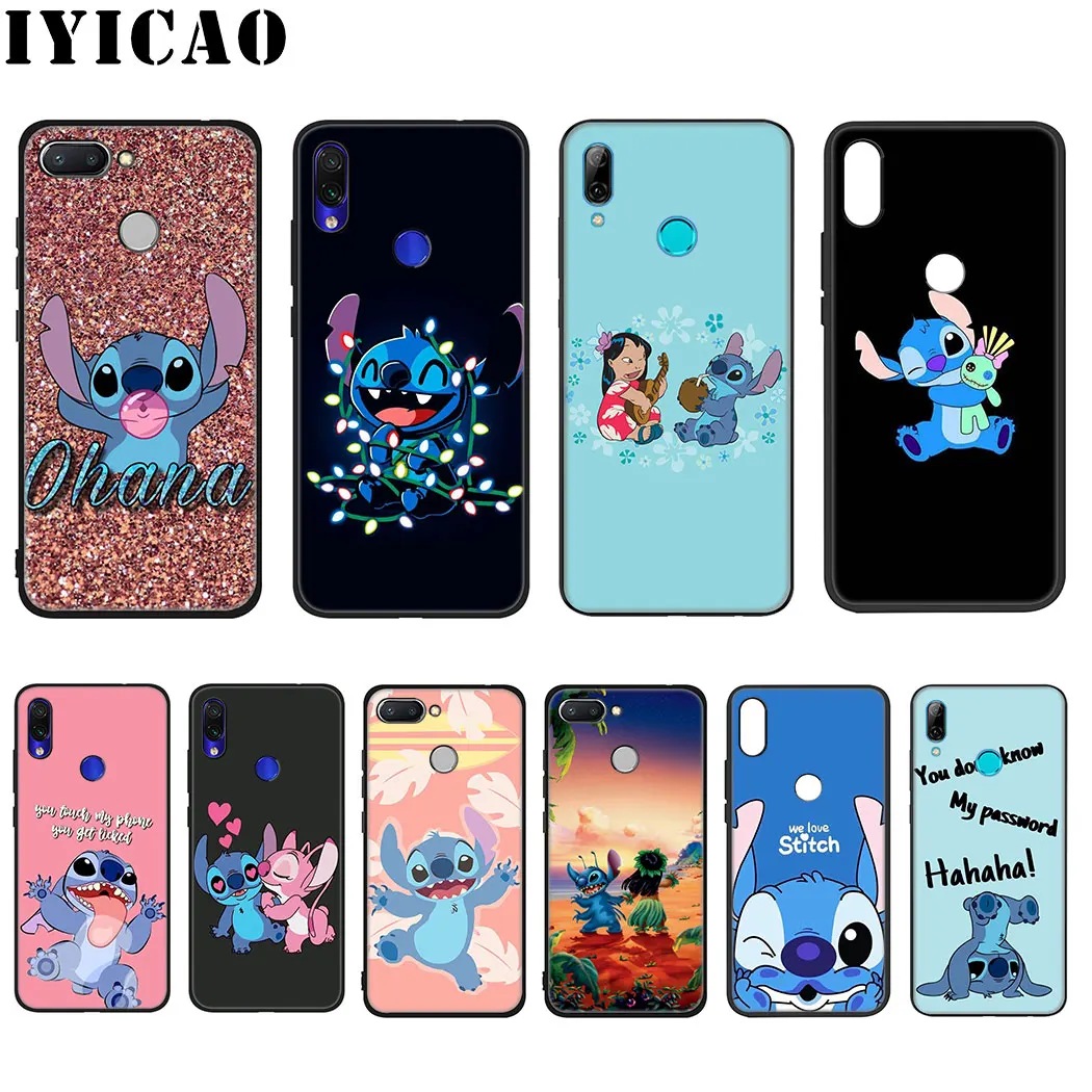 IYICAO Fnny Stitch Cartoon Soft Silicone Case for Xiaomi Redmi Note 4X 5 6 7 8 Pro 5A Prime |