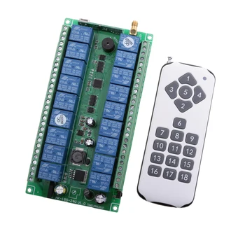 

DC 12V-24V 18 Channel Wireless Remote Control Switch Receiver Transmitter