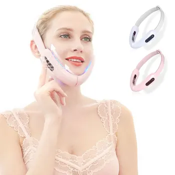

Chin V-Line Up Lift Belt Machine Red Blue LED Photon Therapy Facial Lifting Device Face Slimming Galvanic Massager V-Face Care