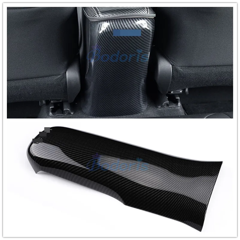 

For Toyota C-HR CHR 2016 2017 2018 Carbon Fiber Color Interior Rear Seat Anti Kick Garnish Panel Cover Car Styling Accessories