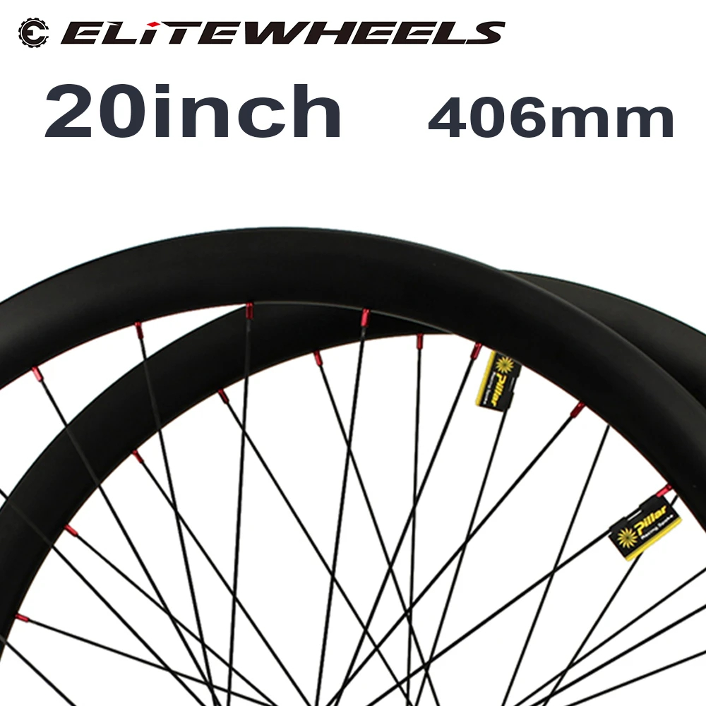 ELITEWHEELS 20 дюймов 406 мм дисковый тормоз углеродный комплект колес Novatec D791/D792