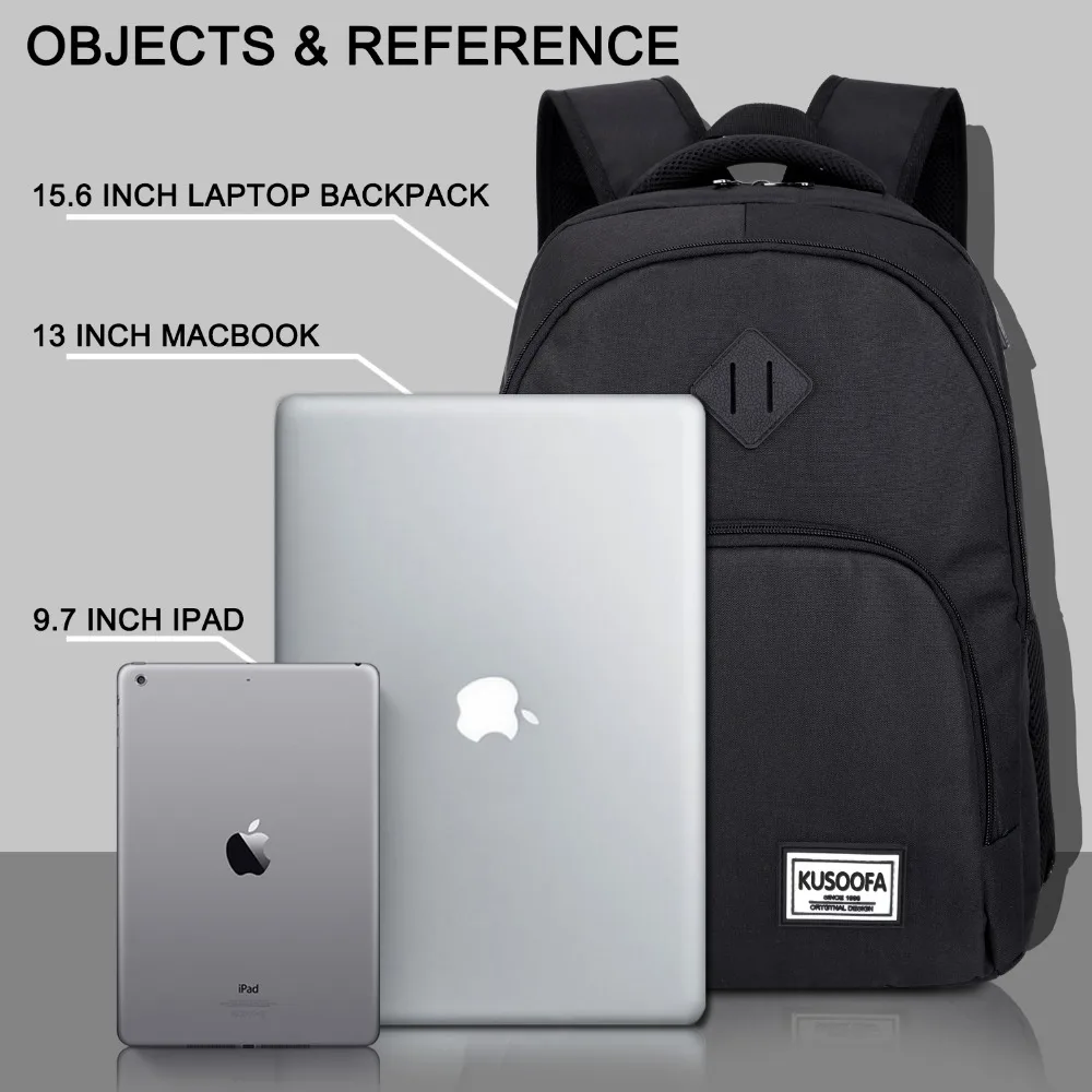 Men Backpack USB charging for 15.6 inches Business Travel Waterproof Laptop Bagpack student Bookpack Casual Style School Bag (6)