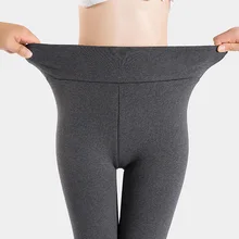 Winter Solid Color Thick Velvet Warm Casual Leggings Leggings for Women High Waist Stretch Leggings