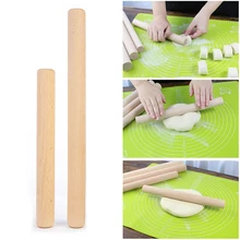 2 размера кухонная деревянная Скалка кухонные инструменты для приготовления пищи инструменты для выпечки Аксессуары для выпечки помадка торт украшение тесто ролик