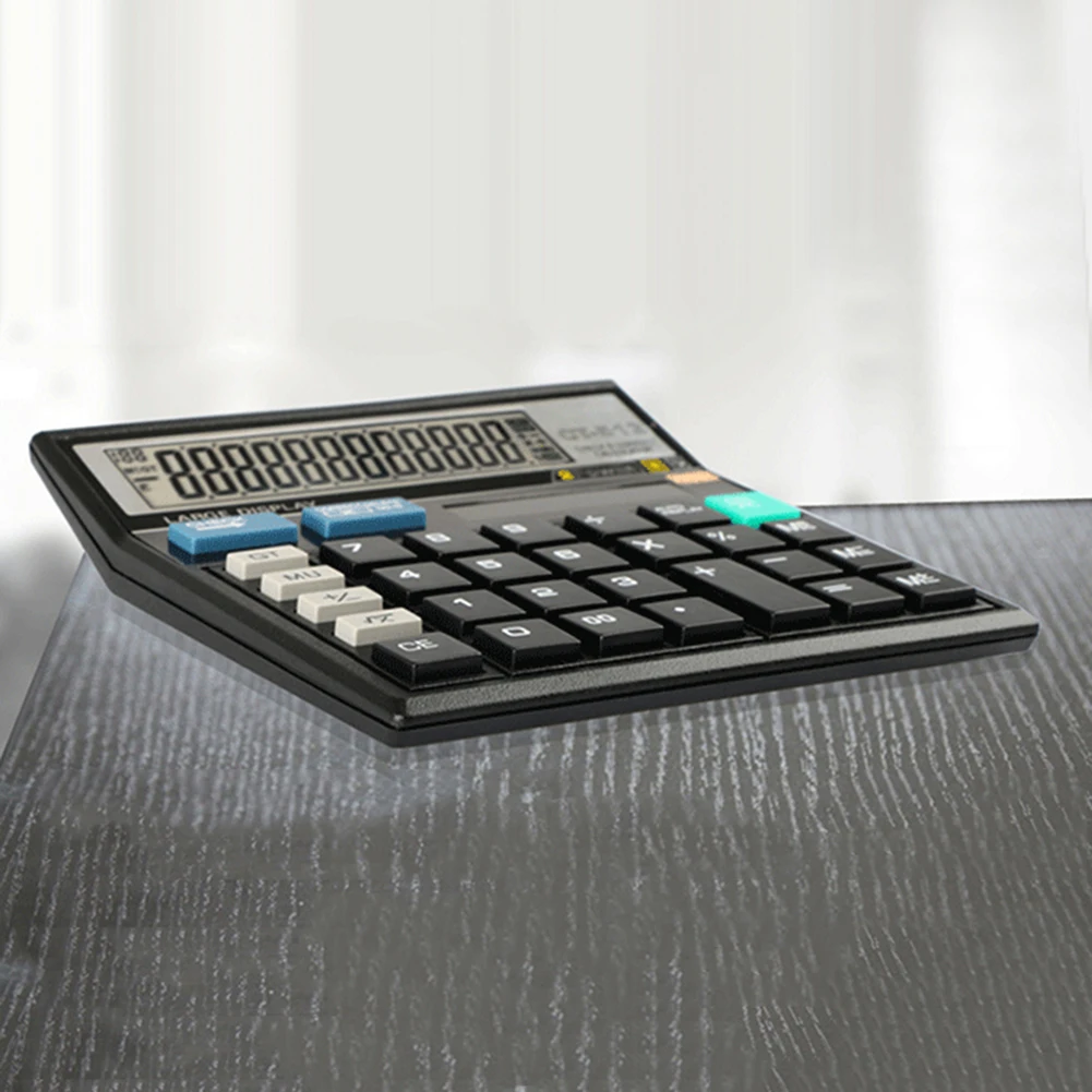 12 цифр большой экран калькулятор Financial accounting Clear инвентарь офисные канцелярские товары для дома