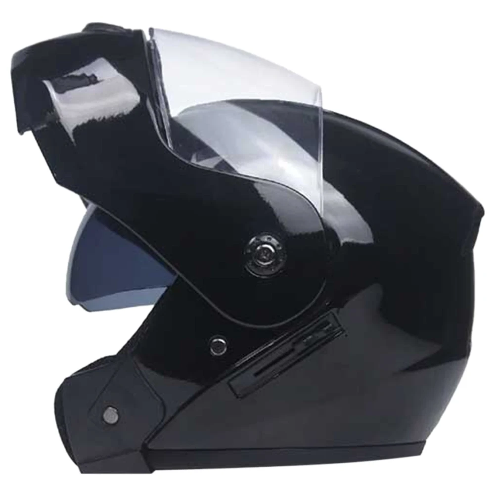Универсальные защитные шапочки с двойными линзами мотоциклетный шлем - Цвет: Черный