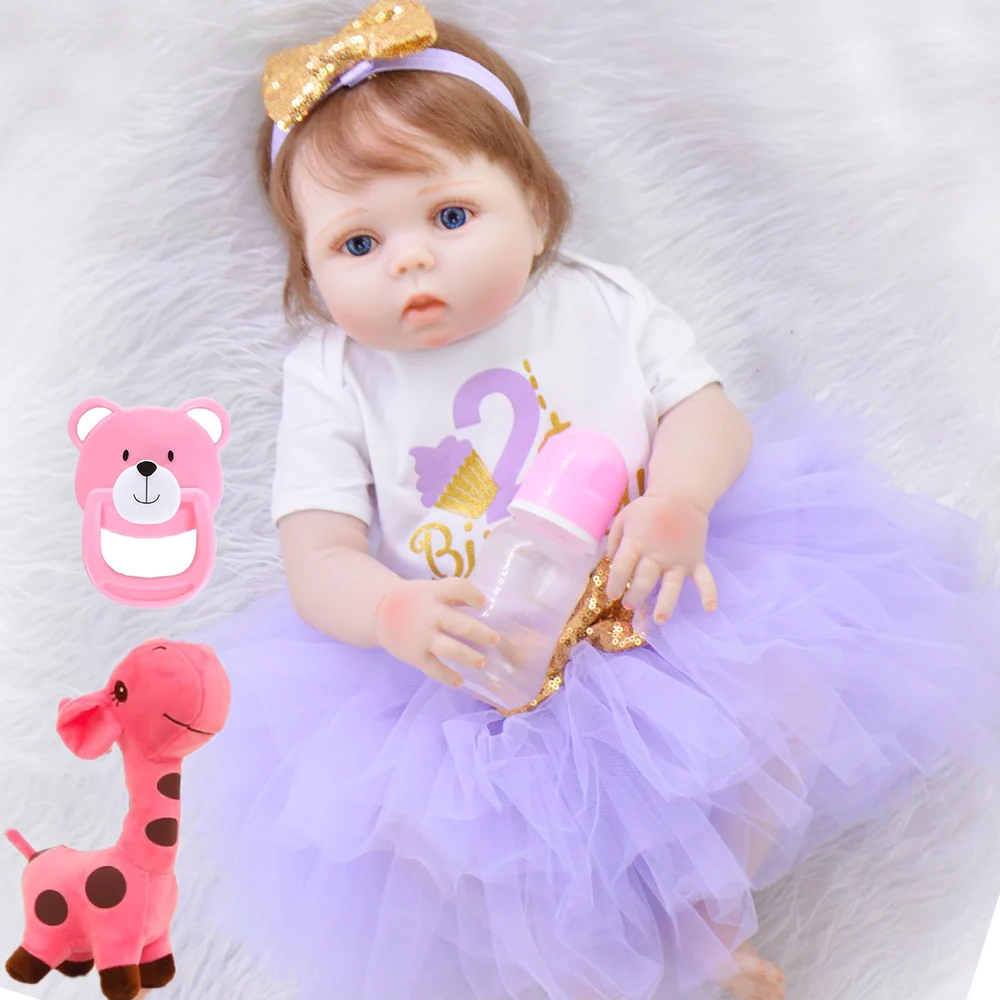 23 &quot57 см bebes Reborn Baby Toy corpo inteiro de silicone куклы для новорожденных Bonecas подарки на день