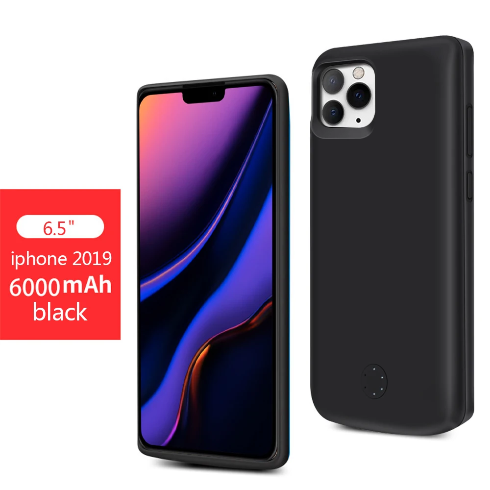 iPhone11 Pro Max 6.5 Для iPhone 11/iPhone 11 Pro/iPhone 11 Pro Max чехол для зарядного устройства 6000 мАч внешнее резервное Зарядное устройство блок питания аккумулятор чехол - Цвет: iPhone11 Pro Max 6.5