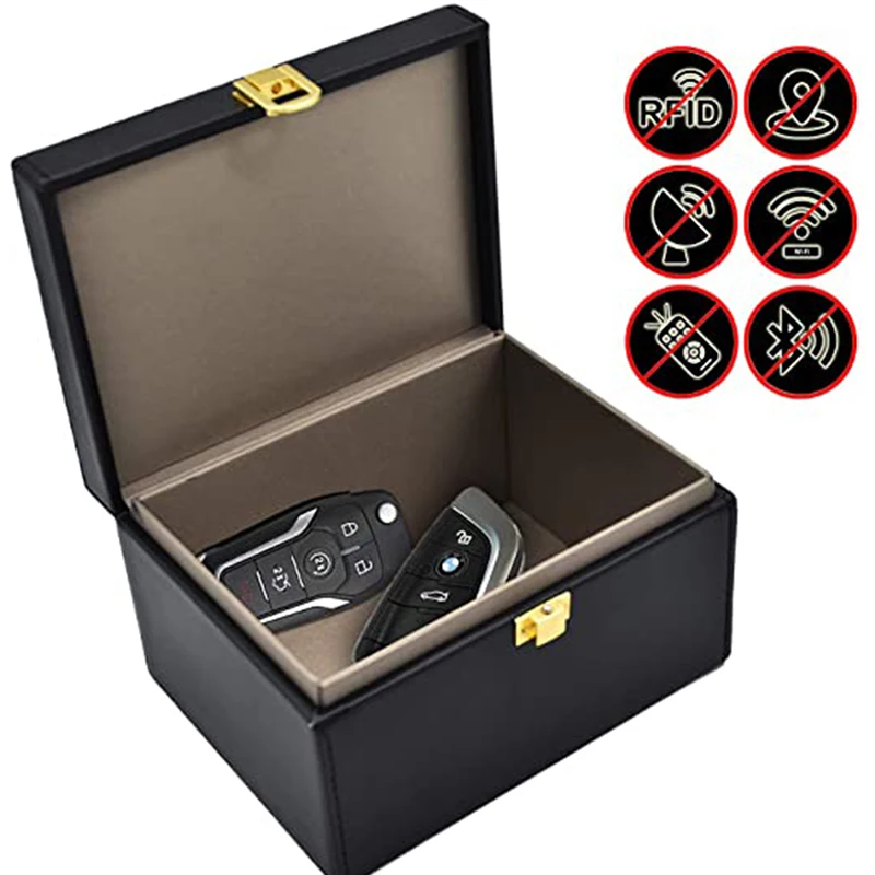 Caja de bloqueo de señal de coche, control remoto de coche, antirrobo, RFID, bolsa protectora de señal grande, billetera para teléfono, tarjeta bancaria