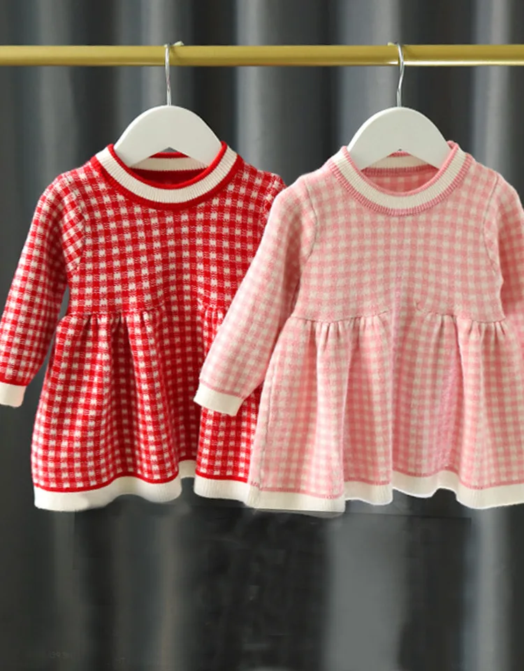 

2019 Autumn And Winter GIRL'S Knitted Dress Children Korean-style Sweater Skirt GIRL'S Knitted Shirt Graceful Fashion Kids' Swea