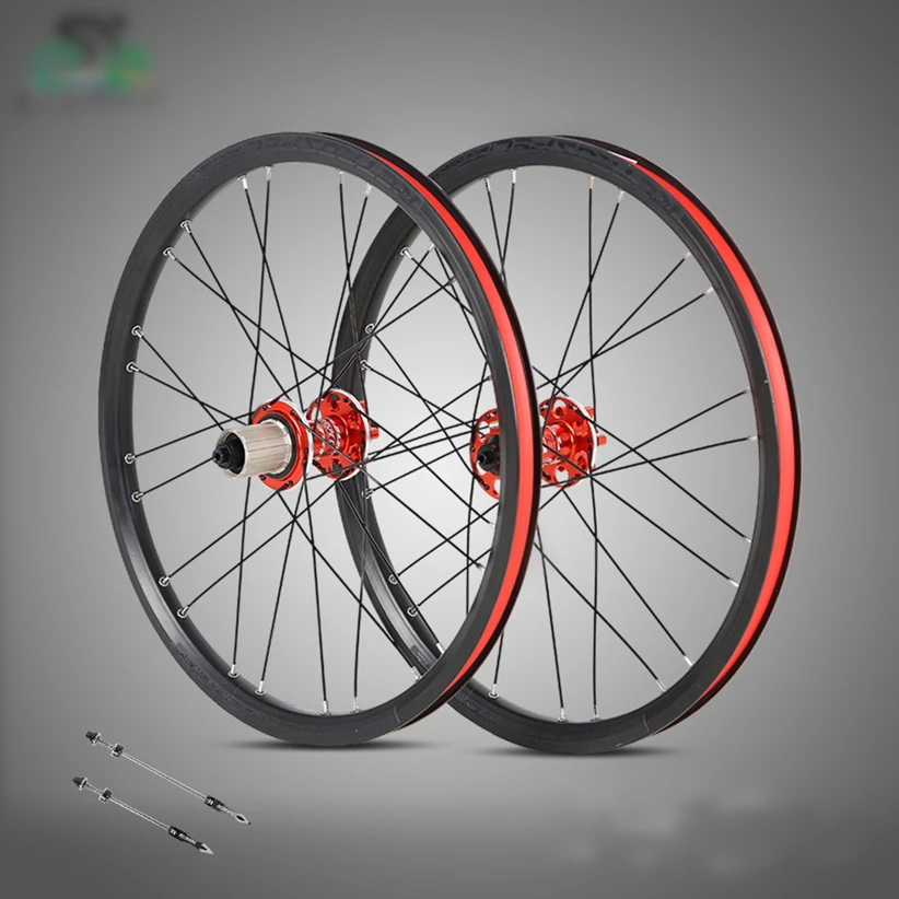 RS складной горный велосипед 20 дюймов 4 Bbearing круглый говорил 24 отверстие алюминиевый сплав дисковый тормоз для BMX диаметр колеса комплект велосипедных колес
