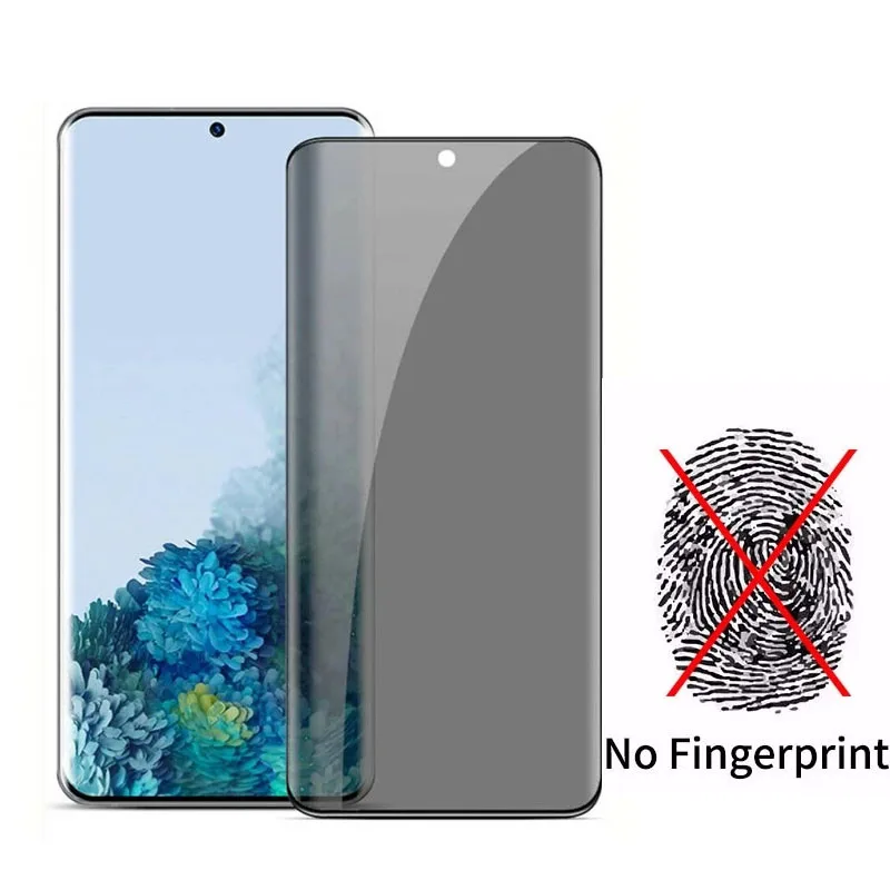No Fingerprint Privacy Screen Protector For Samsung S10 S20 S21 S22 S30