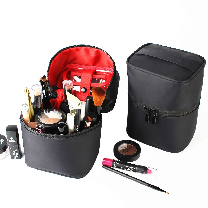 

New Round Women Cosmetic Bag Makeup Case Beautician Toiletry Kit Brushes Lipstick Essential oil Storage Organizer Make up Pouch