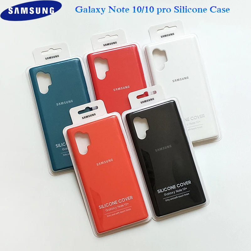 

Original Samsung Galaxy Note 10 Pro Liquid Silicone Case Soft Phone Cover For Note 10/10 Pro 10+ Back Housing With Retail Boxes