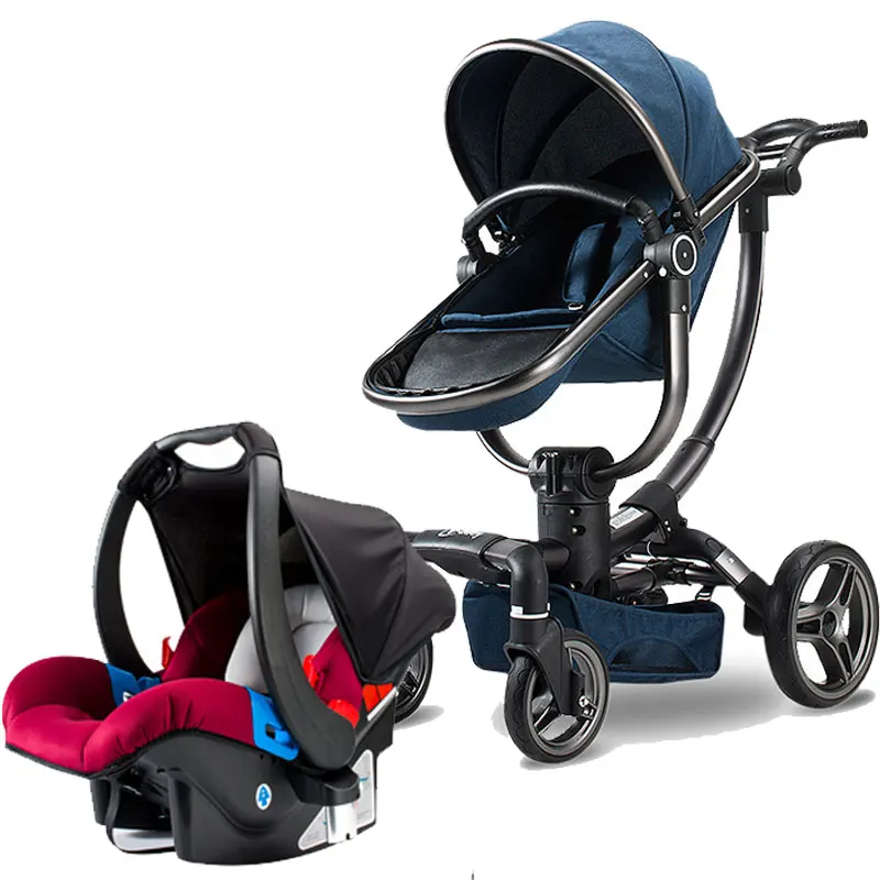 Портативная легкая складная коляска V baby с высоким обзором для новорожденных