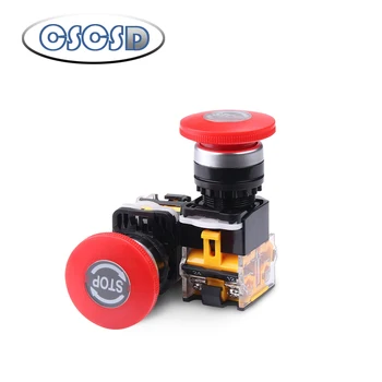 

Emergency stop self-locking button switch LA38-11ZS(STOP) mushroom head stop button one open and one close