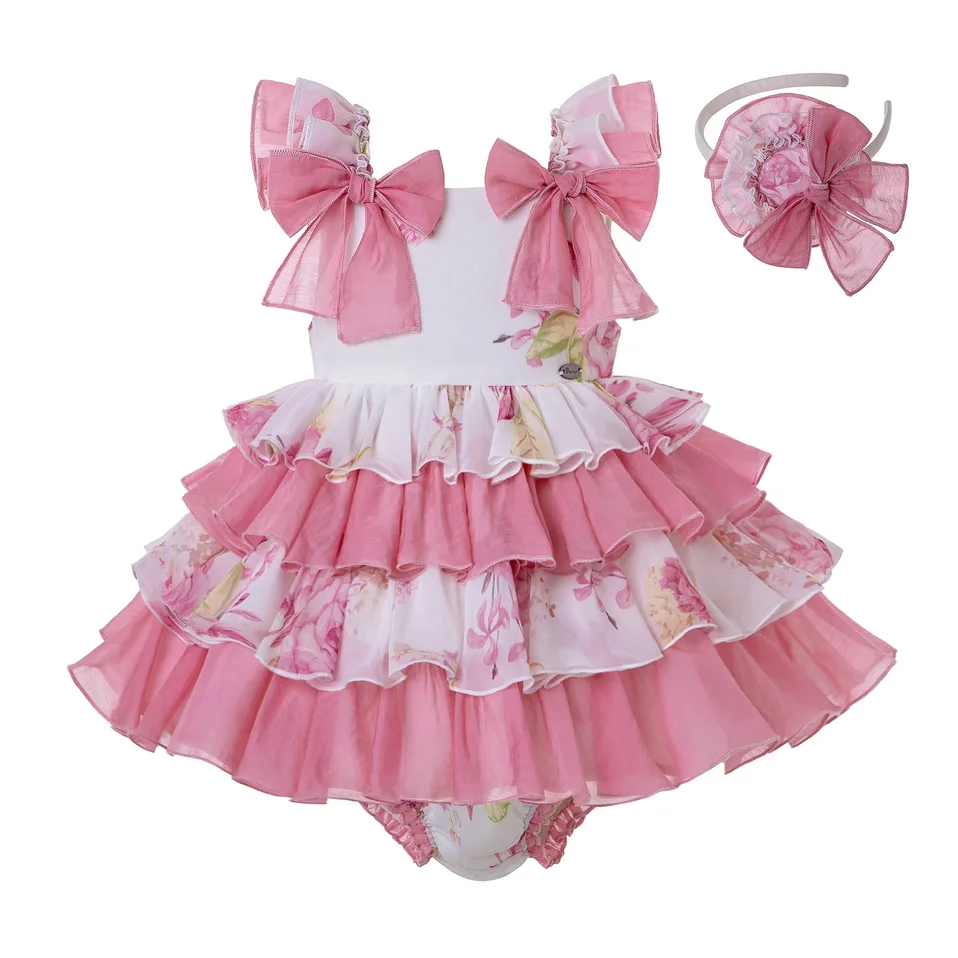 Pettigirl/розовый комплект летней одежды для маленьких девочек детская одежда с