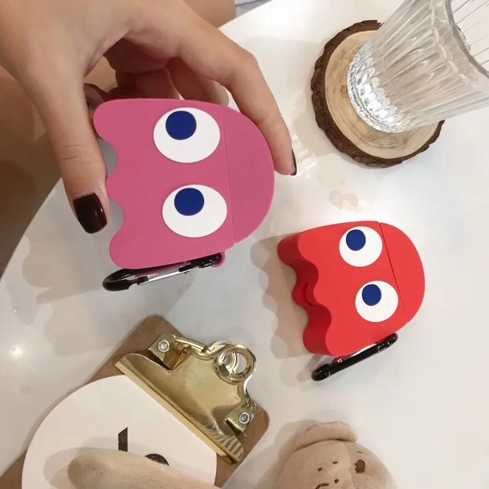 Мультфильм Pac-Man Мягкий силиконовый чехол для AirPods 3D Bluetooth беспроводные наушники чехол для Apple AirPods 1 2 Коробка гарнитура чехол