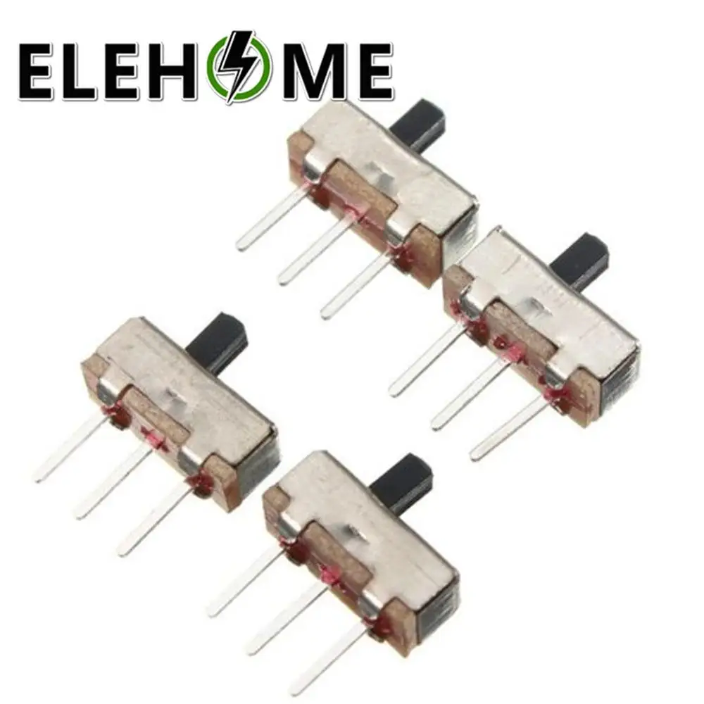 10 шт. SS12D00G3 скользящий переключатель 2 положения SPDT 1P2T 3Pin PCB панель мини Вертикальная Зажимная скоба переключатели для DIY Электронный XF30