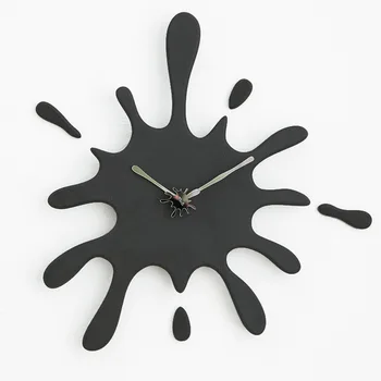 

New Design Decorative Kids Room Wall Clock Black 3D Customize Wood Watch DIY for Children,Drop Shipping Available