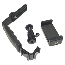 3 в 1 держатель для телефона+ шаровая Головка Горячий башмак+ кронштейн для вспышки камеры для Android Samrtphone монитор для Canon для Nikon