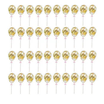 

20/40Pcs 5 Inch Bow Confetti Balloon Cake Topper Birthday Cake Decoration Baby Shower Kids Birthday Party Wedding Favor Supplies