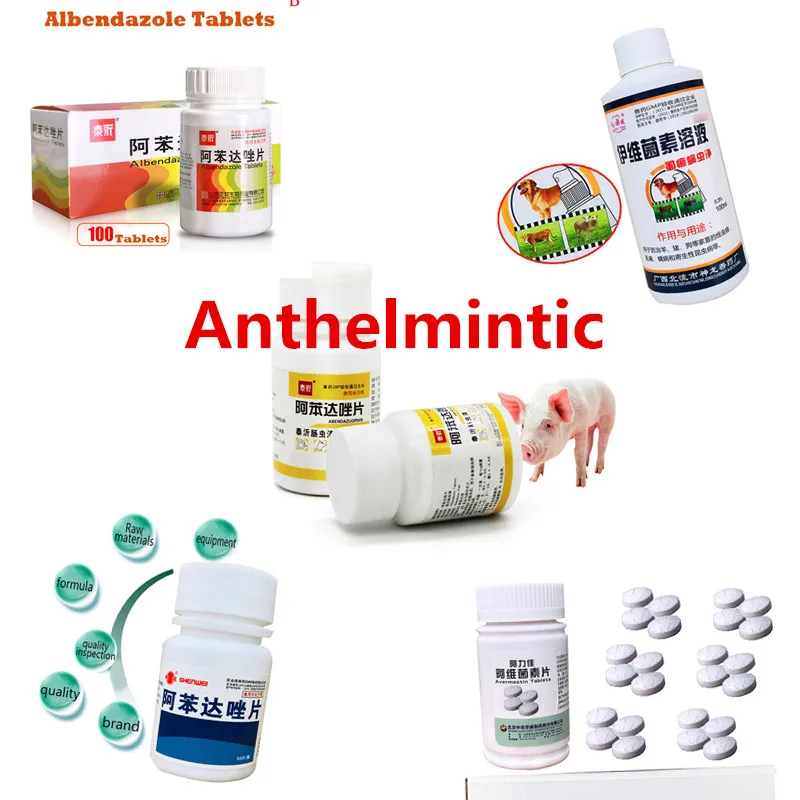 100 tablets Ivermectin Tablets Fenbendazole 50-100 Tablets De-wormer Albendazole Tablets De-wormerFor DogPoultry garden supply