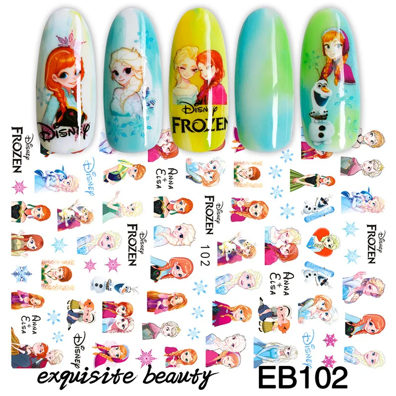 1PCS Disney Cartoon Anime Stitch Nail Sticker Mickey Mouse Donald Duck Nail Slider Dumbo Lion King Art Nail Decoration