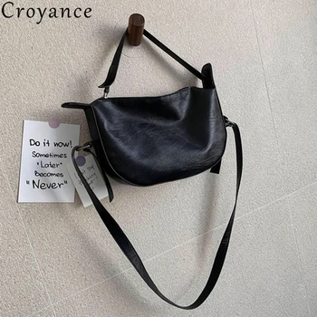 

Croyance Retro PU Leather Crossbody Bags For Women 2020 New Arrivals Shoulder Messenger Bag Lady Phone Purses Hobos Handbags
