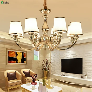 

Led Chandelier Lighting Led Pendant Chandeliers Light Dining Room Hanging Lamp Fixtures Chrome Metal Living Room Glass Modern AC
