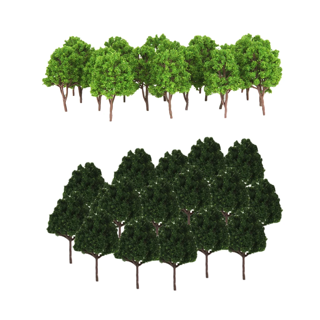 1/150 Plastic Model Trees N Scale Train Layout Wargame Scenery Train Model Set Accessories
