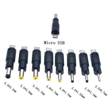 

5 Pin Micro USB Male to DC 3.5*1.35 5.5*2.1 2.5 4.8*1.7 mm Power Plug Charging Connector Adapter for Phone Laptop tablet