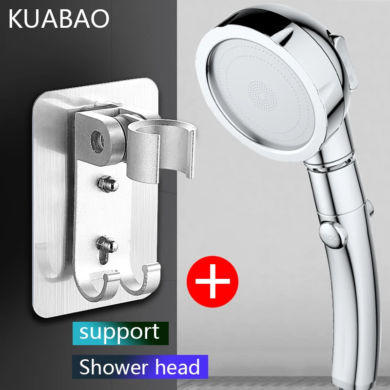 Bracket Shower-Accessories Rainfall Hose Button-Stop-Pressure Adjustable Water-Saving