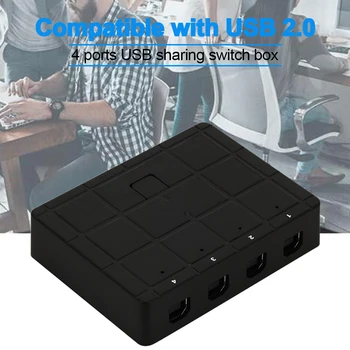 

4 Ports USB2.0 For PC Printer Home Office Portable Sharing Switch Selector Keyboard Scanner KVM Box Hub Plug And Play Monitor
