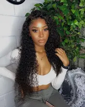 Rebecca Deep Wave-peluca Frontal de encaje 360, pelucas de cabello humano brasileño prearrancado, rizado profundo, 30 pulgadas