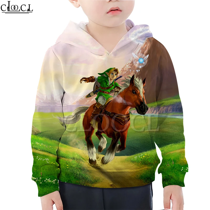  Kids Game The Legend of Zelda Print Hoodie Boy Girl 3D Sweatshirt breath Of The Wild T Shirt Baby D