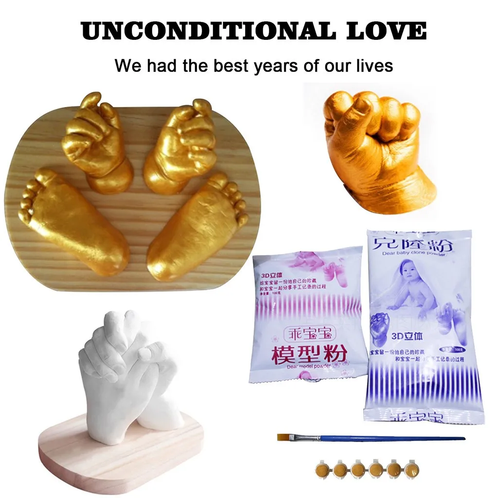 Souvenir Hand Casting Kit Couples Wedding Holding Baby Plaster Mold Household Daily Necessities #20191003 | Дом и сад