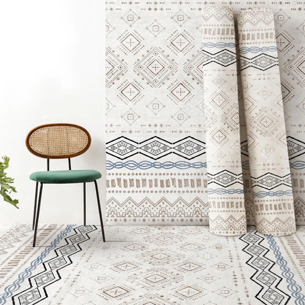 2021 Bohemian Carpet Printed Flannel Area Rug Room Floor Non-Slip For Living Bedroom Home Decorative Crapet | Дом и сад