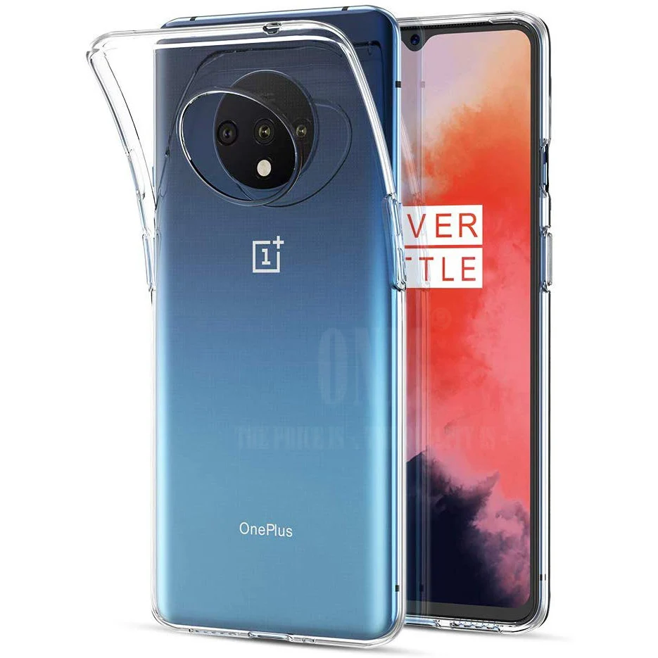 Чехол для OnePlus 7T Pro TPU силиконовый прозрачный облегающий Бампер Мягкий чехол для OnePlus 7 Pro прозрачная задняя крышка и закаленное стекло