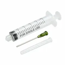 

5 Packs 10ml Syringe + 5Pcs 14 ga 1.5" Blunt Tip Needles + 5Pcs Clear Tip Caps