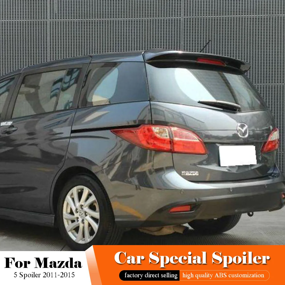 AITWATT для Mazda 5 черный Задний спойлер 2011 до Высококачественный ABS Материал заднее крыло праймер цвет задний спойлер для автомобиля