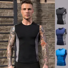 Для мужчин майка жилет без рукавов для бега, напечатанном спортивный топ тренировки тренажерный зал жилет бодибилдинг на Фитнес спортивная одежда