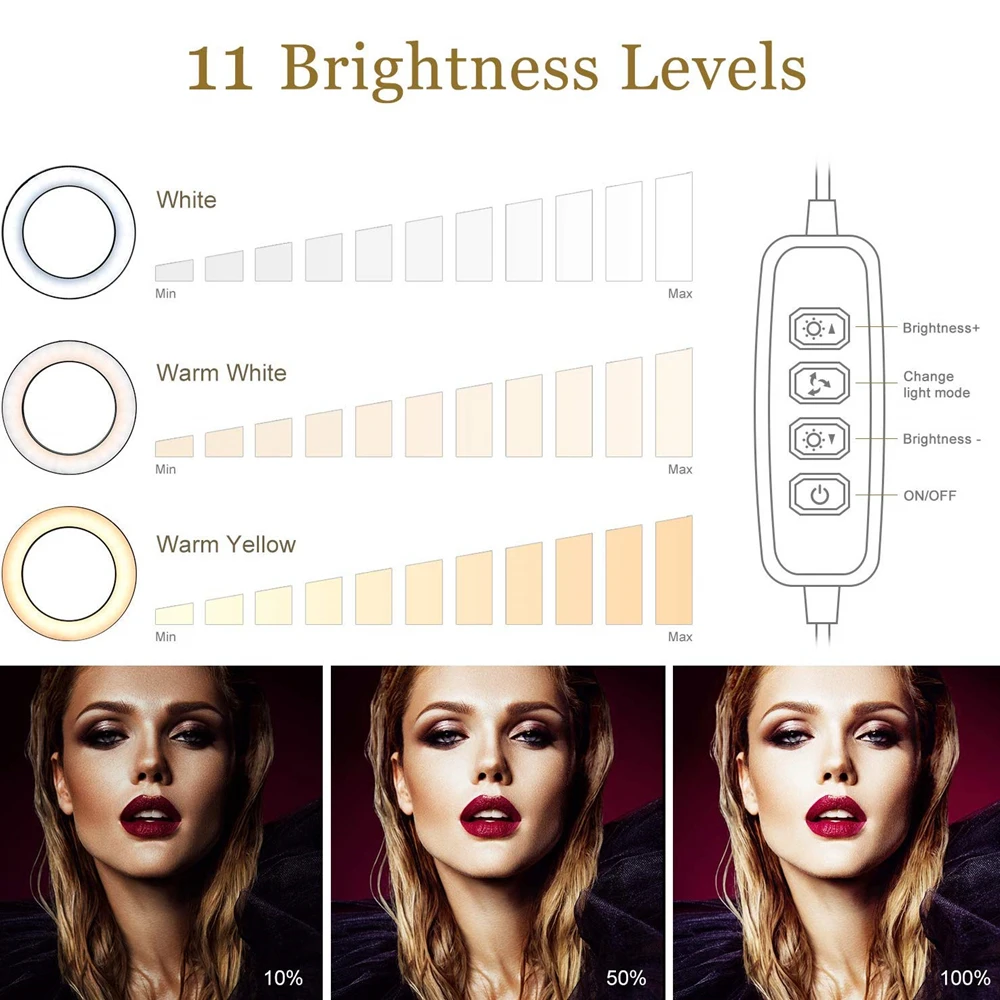  Led Light Ring For Selfie Lamp Ring Light Tripod With Lamp Photography Lighting For Youtube Holder  - 4000289281029