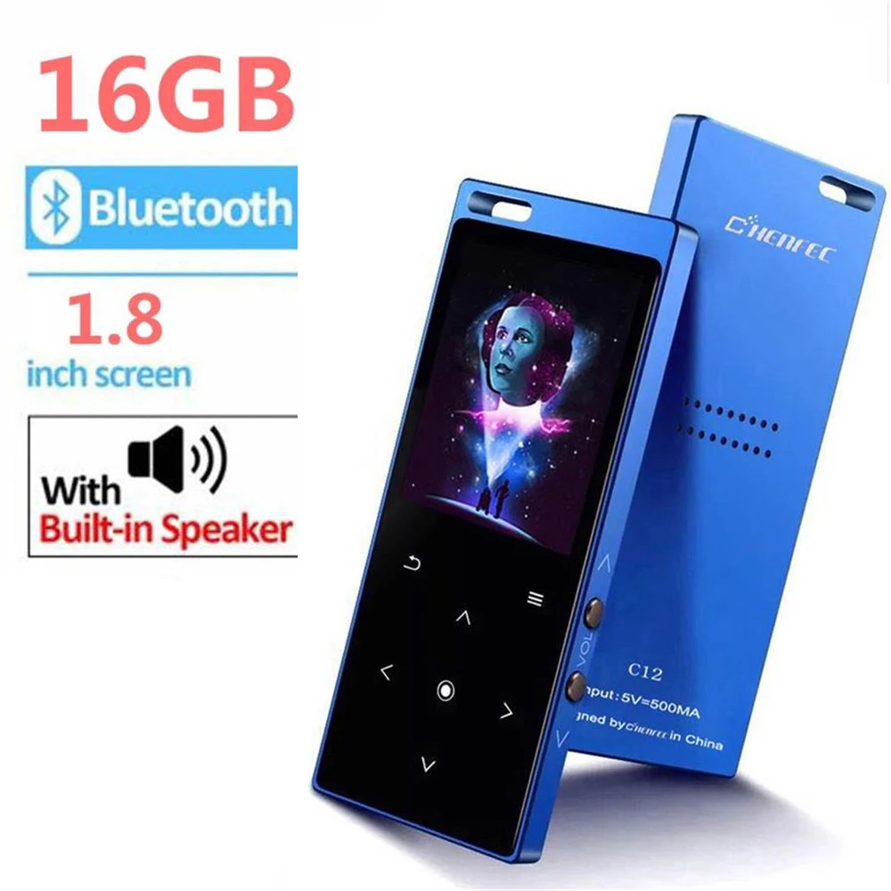 MP3 плеер с поддержкой Bluetooth 1 8 металлическим корпусом и FM радио 128 ГБ|mini clip mp3 player|mp3