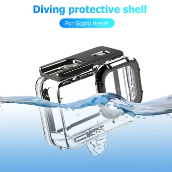

50ATM Waterproof Housing Case Tempered Glass for GoPro Hero 9 Clear Underwater Diving Protective Cover for Gopro9 Go pro 9
