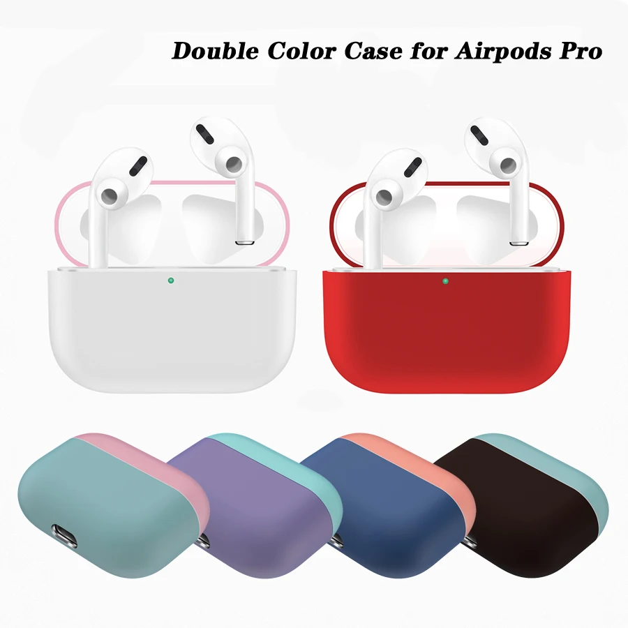 Силиконовый чехол для AirPods Pro 360 с полной защитой беспроводных наушников защитный